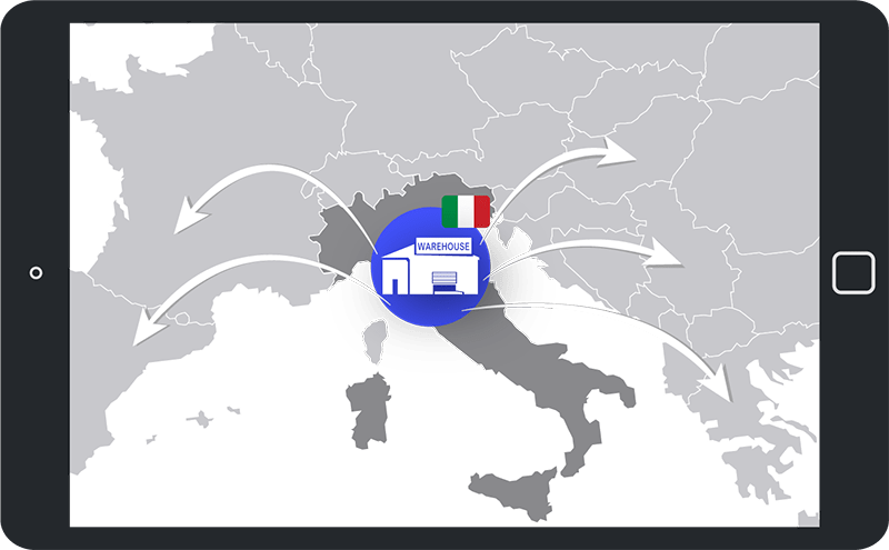 fulfillment from Italian warehouse - register for VAT