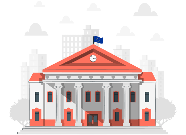 eu tax authority building illustration