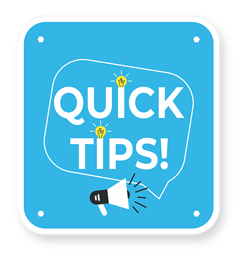 quick tips sign illustration