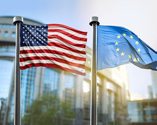 us and eu flags